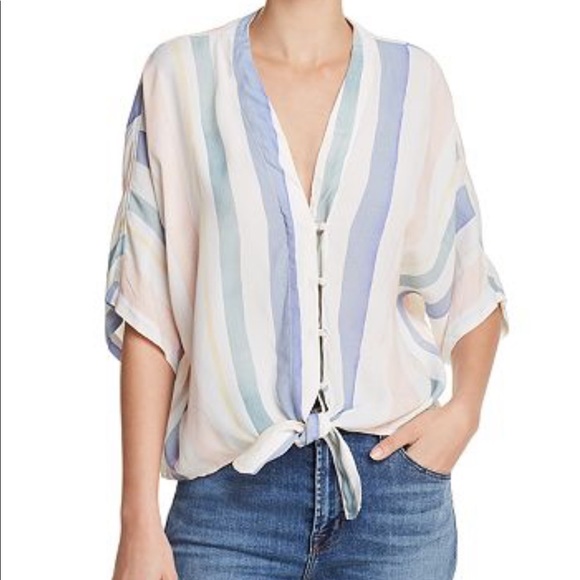 Rails Top M Thea Pastel Watercolor Stripe - Picture 10 of 10